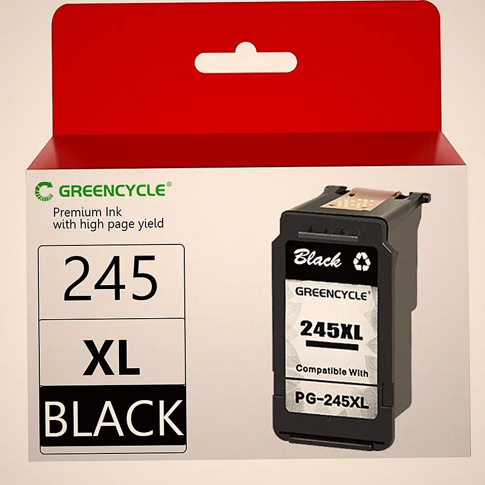 1 pack GREENCYCLE PG-245XL Black Ink for Canon TS3322 MG3022 IP2820 MX492 MX490