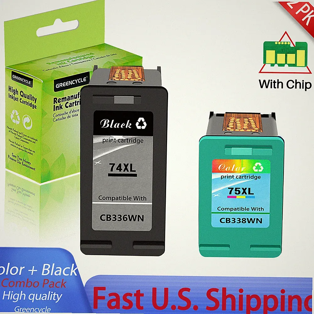 1Pack Combo Pack Ink Cartridges Compatible For HP 74XL 75XL With OfficeJet J5780