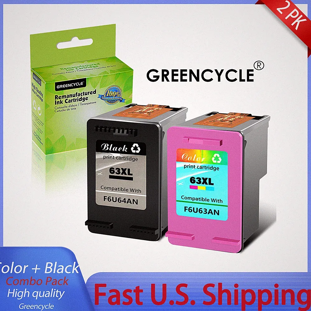 1PK Combo Pack Ink Cartridge Compatible With HP 63XL for DeskJet 3634 3635 3636