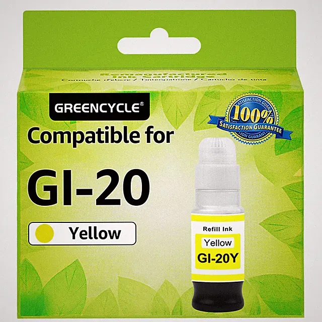 1PK GI 20 GI-20 Yellow Refill Ink Bottle Compatible with Canon G6020 G7020 G5020