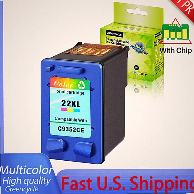 1PK Multicolor Ink Cartridge Compatible With HP 22XL C9352C for PSC 1406 1408