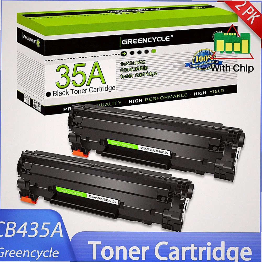 2 PACK - CB435A 35A Toner Cartridge Compatible with HP LaserJet P1006 P1009 INK
