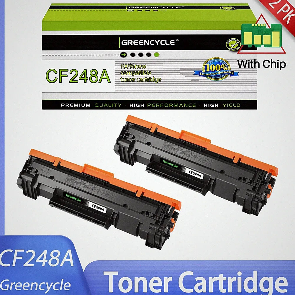 2PK Black CF248A 48A Toner Cartridge for HP LaserJet Pro MFP M28w M29w M28a INK