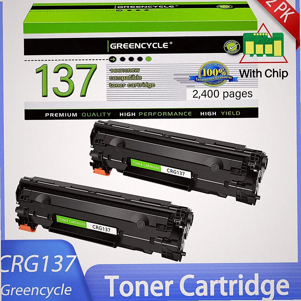 2PK Black CRG137 Toner Cartridge for Canon ImageClass MF237w MF244dw MF247dw INK