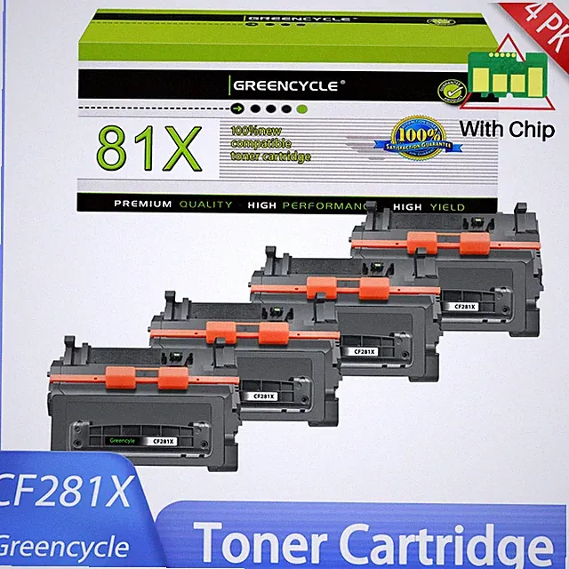 4PK CF281X 81X High Yield Toner for HP LaserJet Enterprise MFP M630dn M605x INK