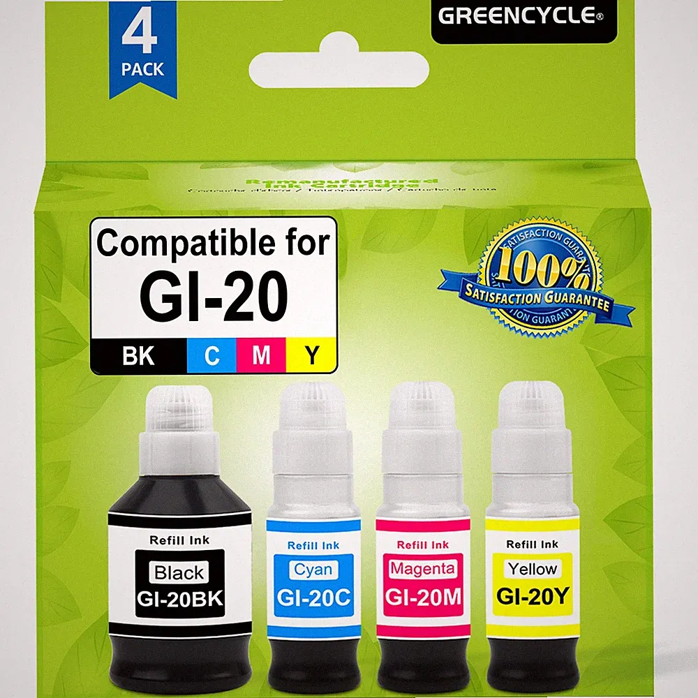 4PK GREENCYCLE 70ml BMCY Ink Refill For Canon PIXMA G7020 G6020 G5020 Printer