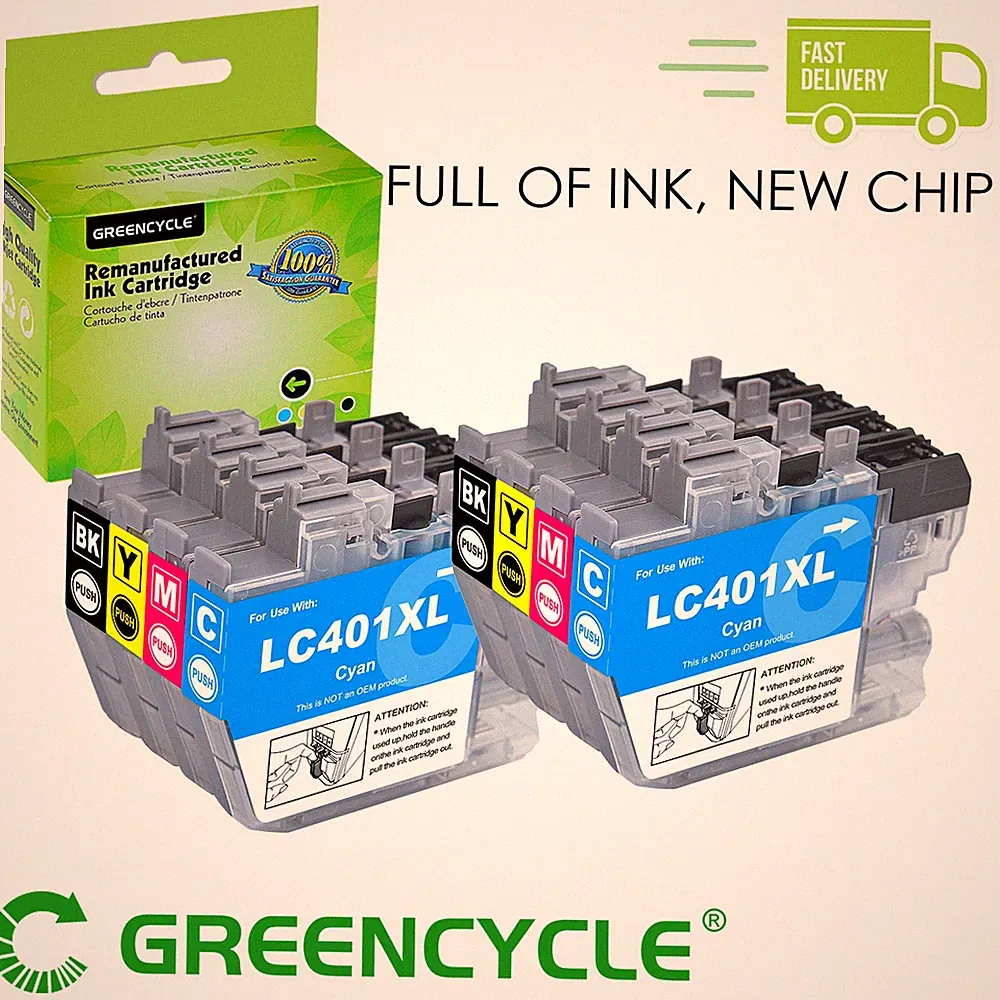 8PK LC401XL Color Ink Cartridge For Brother MFC-J1010DW MFC-J1170DW MFCJ1012DW