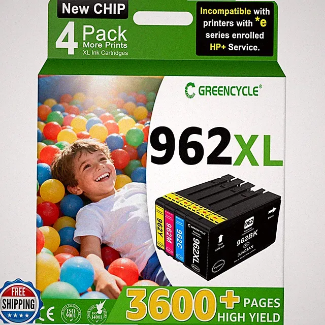 962XL Ink Cartridges Combo Pack Replacement for HP 962XL 962 XL High Yield In