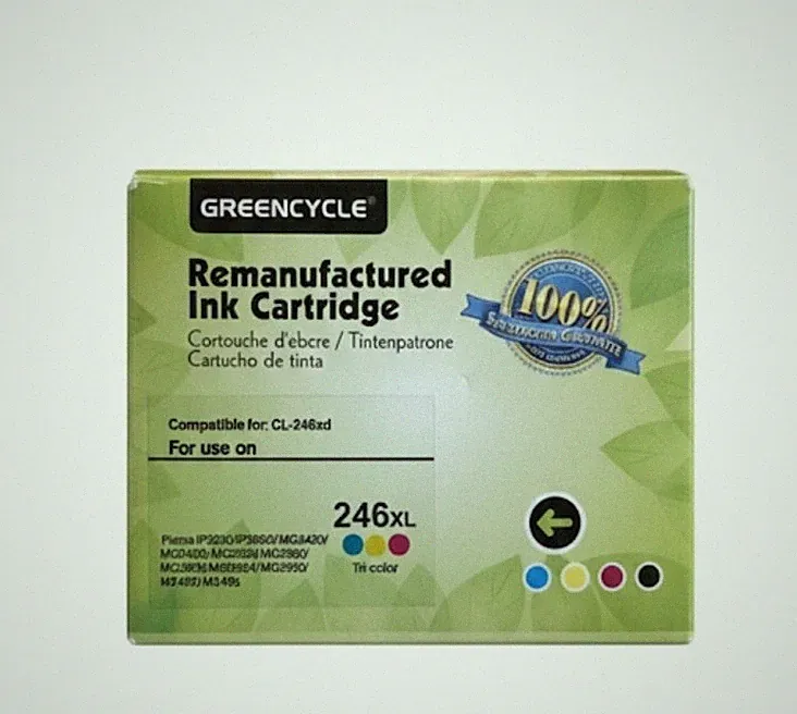 Greencycle Compatible CL-246 XL Tri Color Ink Cartridge Pixma New Box Sealed