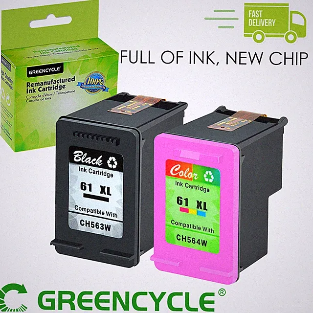 GREENCYCLE Ink Cartridge FOR HP 61XL Deskjet 1010 1012 1510 2540 2050A 2546 2511